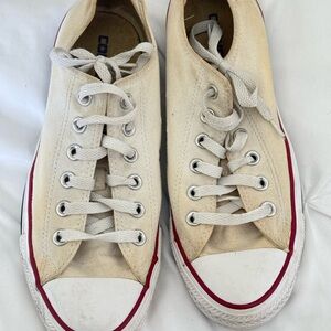 Converse White Canvas Athletic Shoes